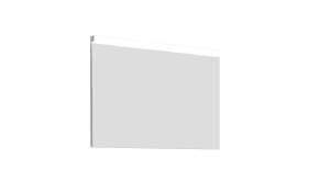 LED-Flächenspiegel Moliro, weiß, 90 x 67 cm