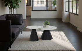 Couchtisch  Dustin CT,  Marmor Nachbildung/weiß