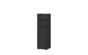 Kommode Modesto, graphit, Absetzung schwarz, Breite 34 cm