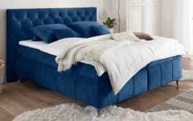 Boxspringbett Pembroke 8, mondscheinblau, 180 × 200 cm