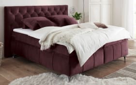 Boxspringbett Pembroke 8, aubergine, 180 × 200 cm