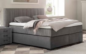 Boxspringbett Licata, grau, 180 x 200 cm