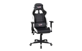 Gaming Stuhl G-10, Kunstleder, schwarz/weiß