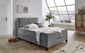 Boxspringbett BX2280 Jeff, grau, 140 x 200 cm
