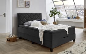 Boxspringbett BX2280 Jeff, schwarz, 140 x 200 cm
