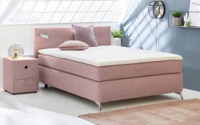 Boxspringbett Nora, rosa, 140 x 200 cm