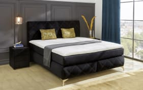 Boxspringbett Leyla Mix, schwarz/gold, 180 x 200 cm
