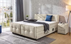 Boxspringbett Paloma 180, beige/braun, 180 x 200 cm, inkl. motorischer Verstellung