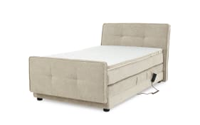 Boxspringbett Paloma 120, beige/braun, 120 x 200 cm, inkl. motorischer Verstellung