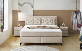 Boxspringbett Chalet 180, beige, 180 x 200 cm, inkl. Kissen