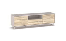 TV-Board Kai, massive Eiche Bianco/kreidefarbig