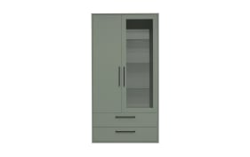 Vitrinenschrank Lindos, pine green, inkl. Softclose Funktion