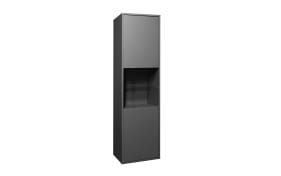 Standvitrine Lindos, anthrazit matt, inkl. Push to open Funktion