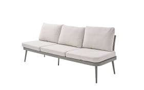 Gartensofa Rieti, grau/hellgrau, inkl. Kopfteilverstellung vorstehend rechts