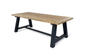 Gartentisch Belanda, Gestell anthrazit, Tischplatte recycled Teakholz