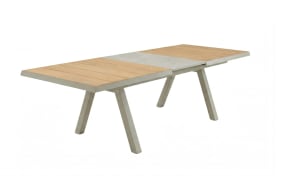 Ausziehtisch Kumasi, Teakholz/Taupe