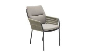 Gartenstuhl Como, anthrazit/natur