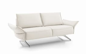 Leder Sofa 2-Sitzer, weiß, inkl. Funktionen