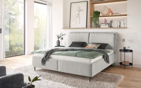 Polsterbett Bari, silber, 180 x 200 cm