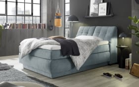 Boxspringbett Fairfield, hellblau, 140 x 200 cm