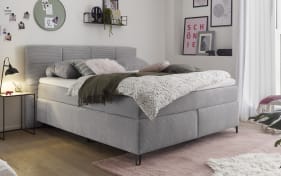 Boxspringbett Fairfield, hellgrau, 180 x 200 cm