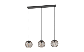 Pendelleuchte Almanzora, kupfer/schwarz, 3-flammig