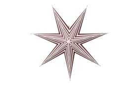 Papier Stern Stripe, dunkelrot/weiß, 60 cm