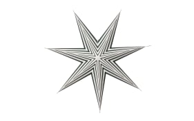 Papier Stern Stripe, dunkelgrün/weiß, 70 cm