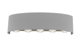 LED-Wandleuchte Carlo, silber, 10-flammig, 27 cm