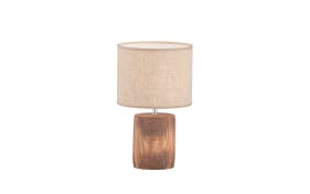 Tischleuchte Malik, holzfarbig/sand, 35 cm