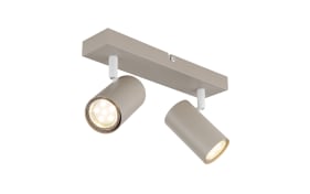 Deckenleuchte Robby, sandfarbig, 2-flammig