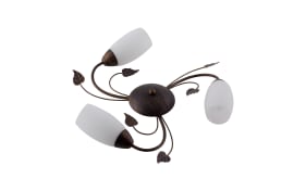 Deckenleuchte Venezia, rostfarbig/Alabaster