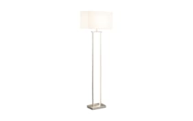 LED-Standleuchte Domo, nickel/weiß, 150 cm
