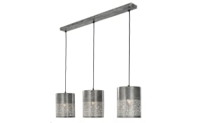 Pendelleuchte Rusty, grau, 100 cm