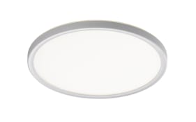LED-Deckenleuchte Plain, weiß/silber, 29 cm, rund