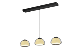 LED-Pendelleuchte Luxxo, grau, 3-flammig, inkl. Fernbedienung 