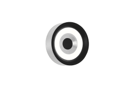 LED-Wandleuchte Speaker, schwarz/alufarbig