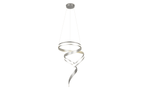 LED-Pendelleuchte Cinque Cisenna, nickelfarbig