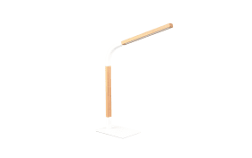 LED-Tischleuchte Norris, weiß/holz, inkl. Tochdimmer