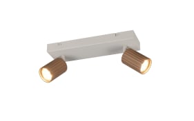 Wand-/Deckenleuchte Soka, coffee/warm grey, 2-flammig