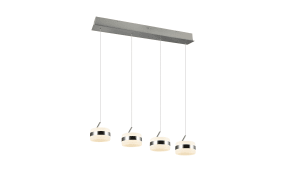 LED-Pendelleuchte Dios, nickelfarbig, 4-flammig