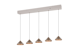 LED-Pendelleuchte Laguna, coffee, 5-flammig, inkl. Höhenverstellung