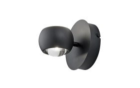 LED-Wandleuchte Cannon, schwarz, inkl. Funkfernbedienung