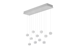 LED-Pendelleuchte Cannon, weiß, 11-flammig, inkl. stufenloser Höhenverstellung