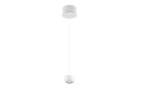 LED-Pendelleuchte Cannon, weiß, 200 cm, 1-flammig, inkl. Höhenverstellung 