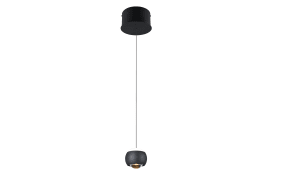 LED-Pendelleuchte Cannon, schwarz, 200 cm, 1-flammig, inkl. Höhenverstellung 
