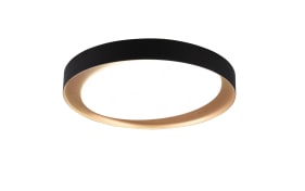 LED-Deckenleuchte Zeta, schwarz/gold, 48,5 cm