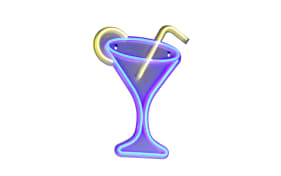 Wandleuchte Cheers, blau/gelb