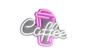 Wandleuchte Coffee, pink/weiß