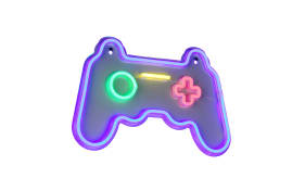 Wandleuchte Gamer, mehrfarbig/weiß